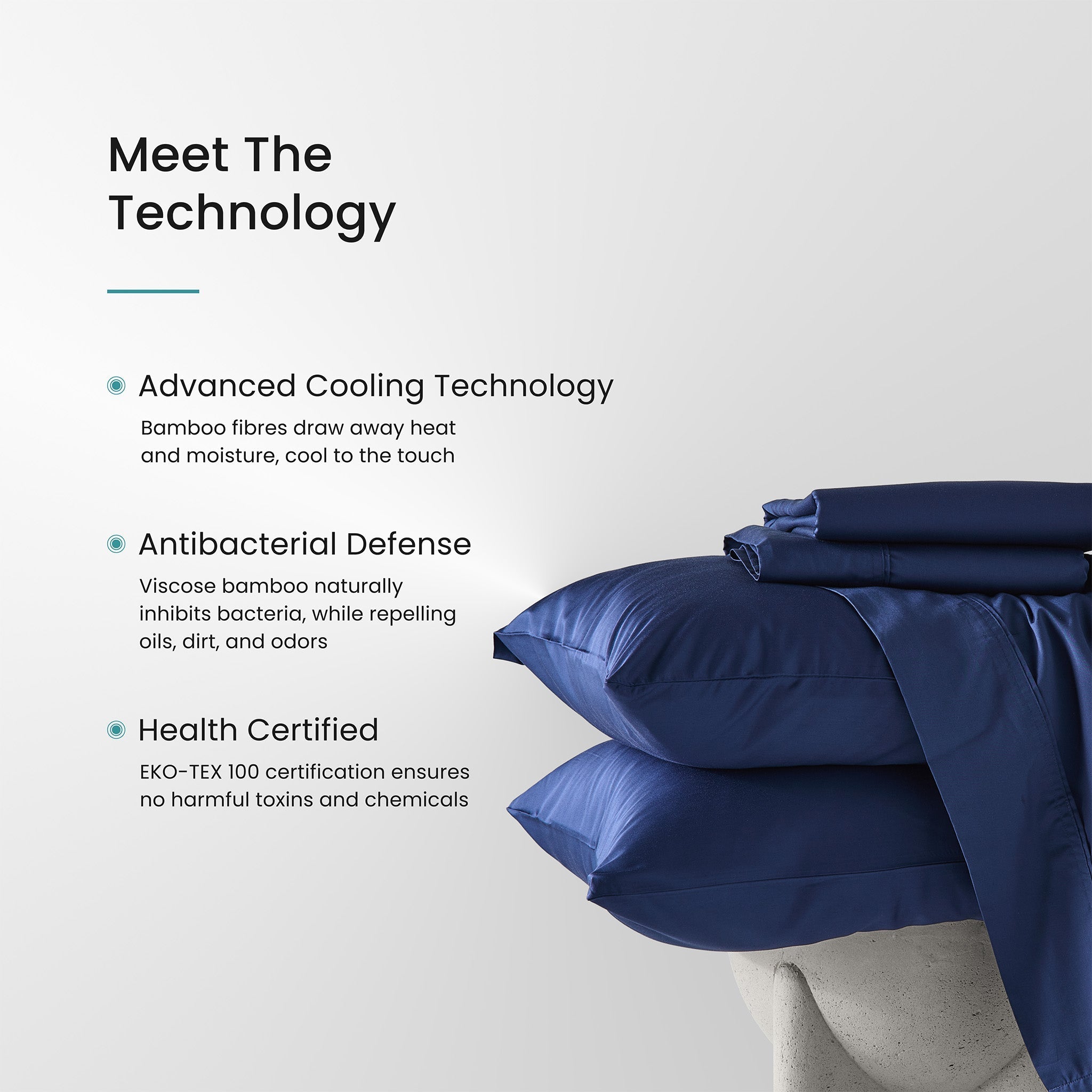 Iced Cooling Bamboo 3 Piece Sheet Set