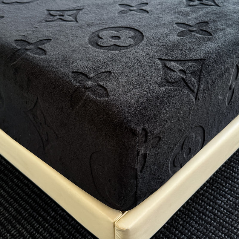Monogram Luxe Fleece Fitted Sheet