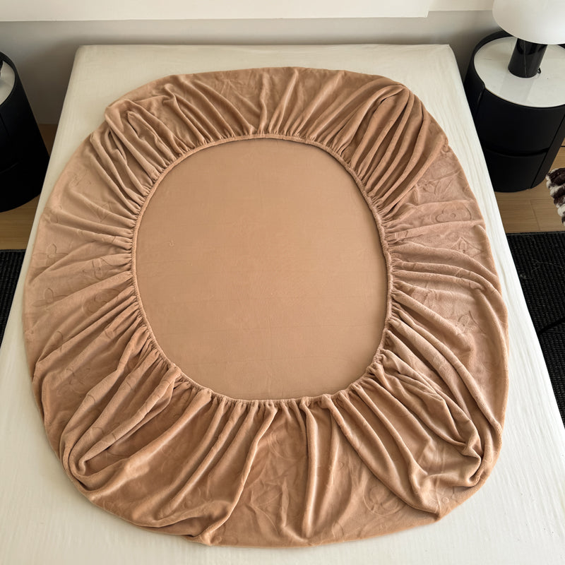 Monogram Luxe Fleece Fitted Sheet