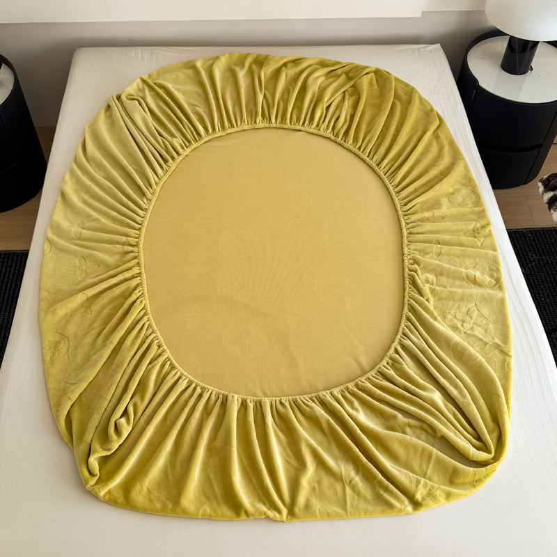 Monogram Luxe Fleece Fitted Sheet