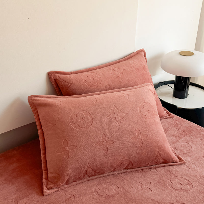 Monogram Luxe Fleece Fitted Sheet