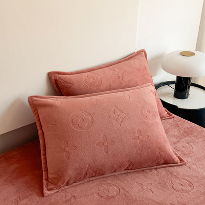 Monogram Luxe Fleece Fitted Sheet