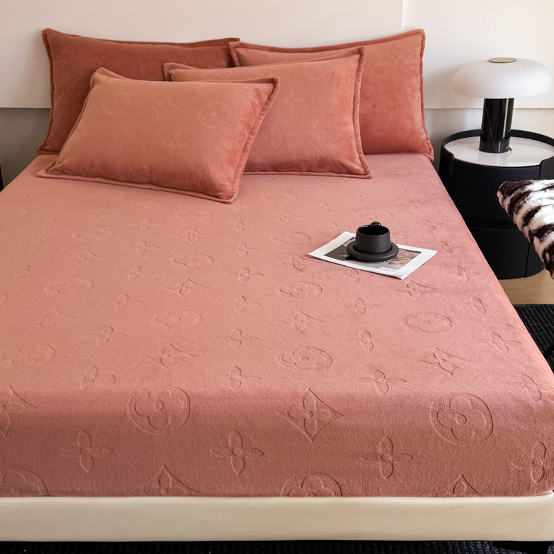 Monogram Luxe Fleece Fitted Sheet