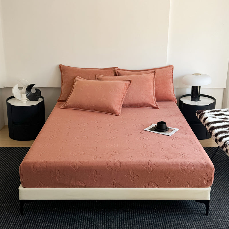 Monogram Luxe Fleece Fitted Sheet