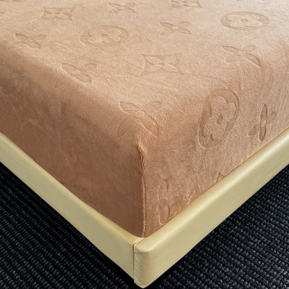 Monogram Luxe Fleece Fitted Sheet