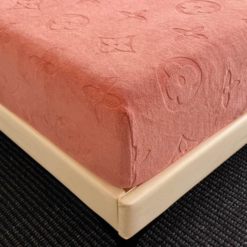 Monogram Luxe Fleece Fitted Sheet
