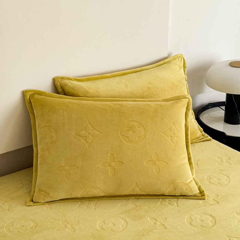 Monogram Luxe Fleece Fitted Sheet