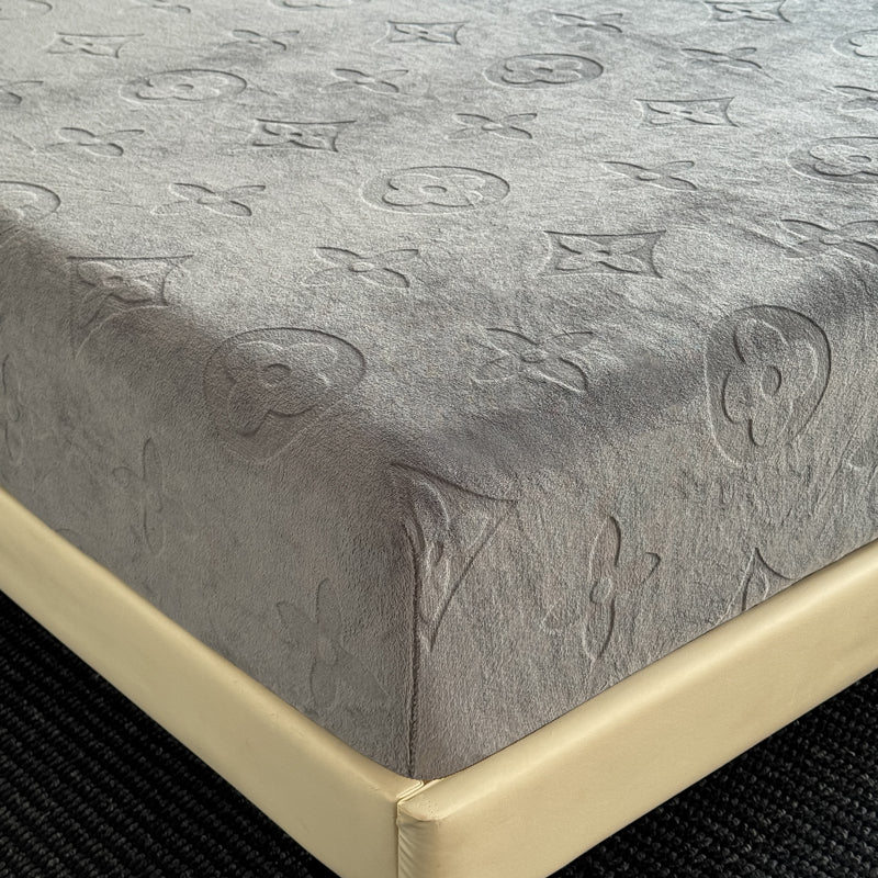 Monogram Luxe Fleece Fitted Sheet
