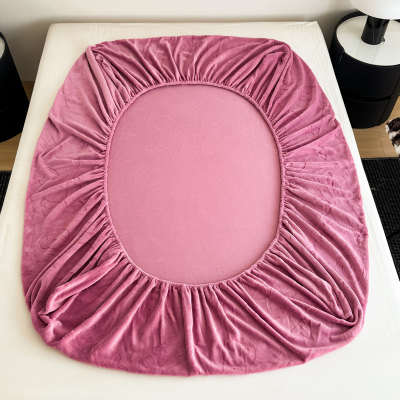 Monogram Luxe Fleece Fitted Sheet