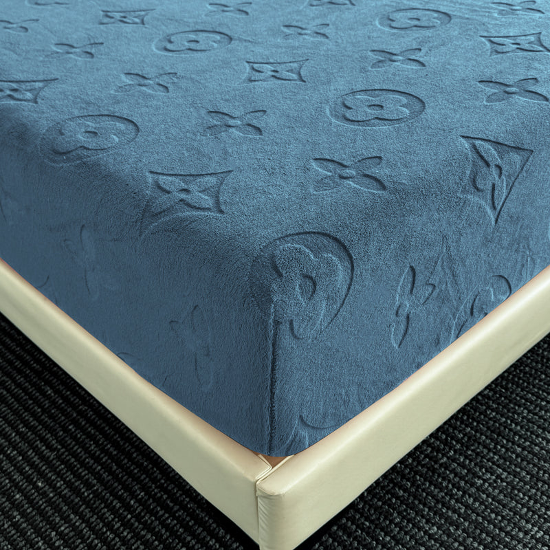 Monogram Luxe Fleece Fitted Sheet