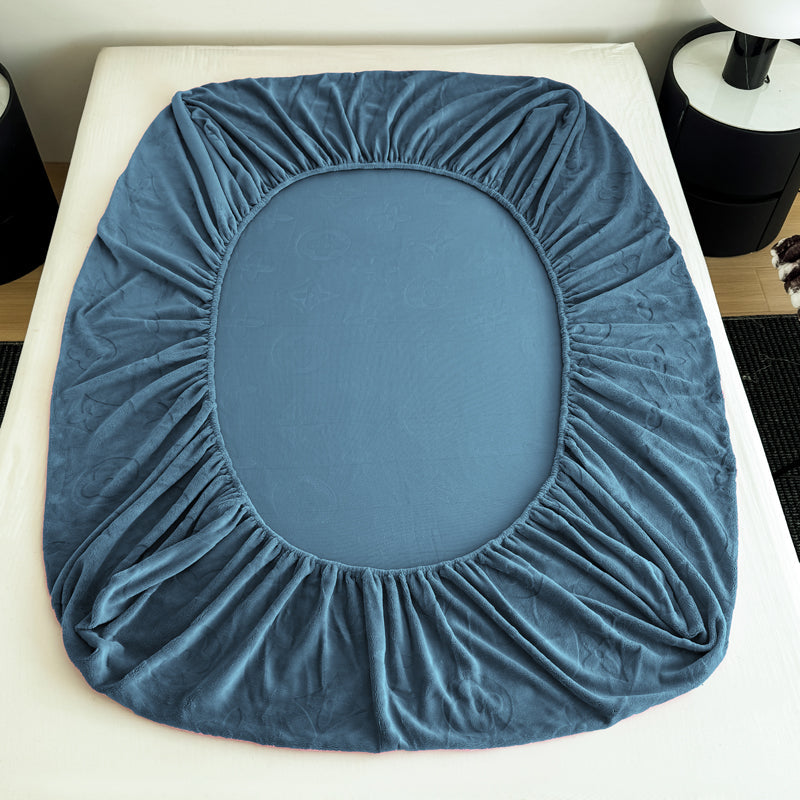 Monogram Luxe Fleece Fitted Sheet