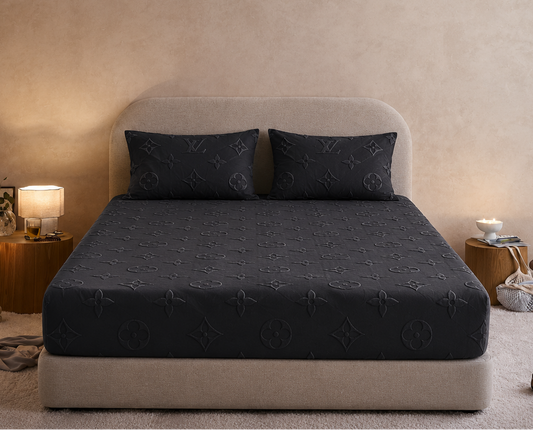 Monogram Luxe Fleece Fitted Sheet