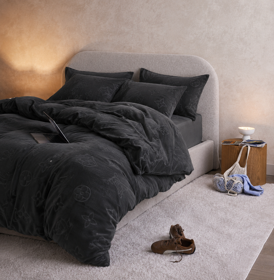 Monogram Luxe Milk Velvet 3-Piece Duvet Set
