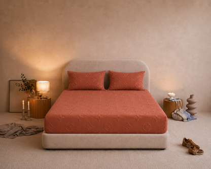 Monogram Luxe Fleece Fitted Sheet