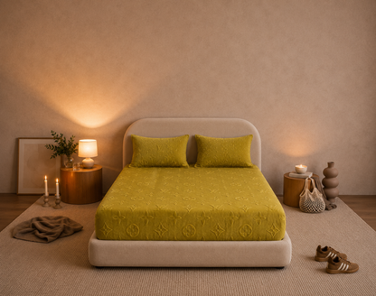 Monogram Luxe Fleece Fitted Sheet