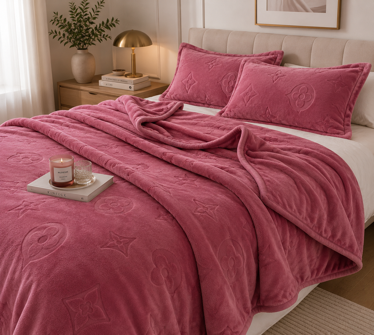 Monogram Luxe Milk Velvet Blanket