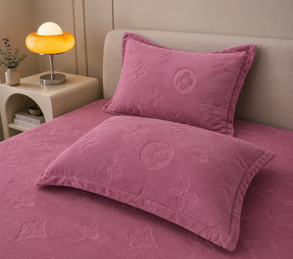 Monogram Luxe Milk Velvet 2-Piece Pillow Case
