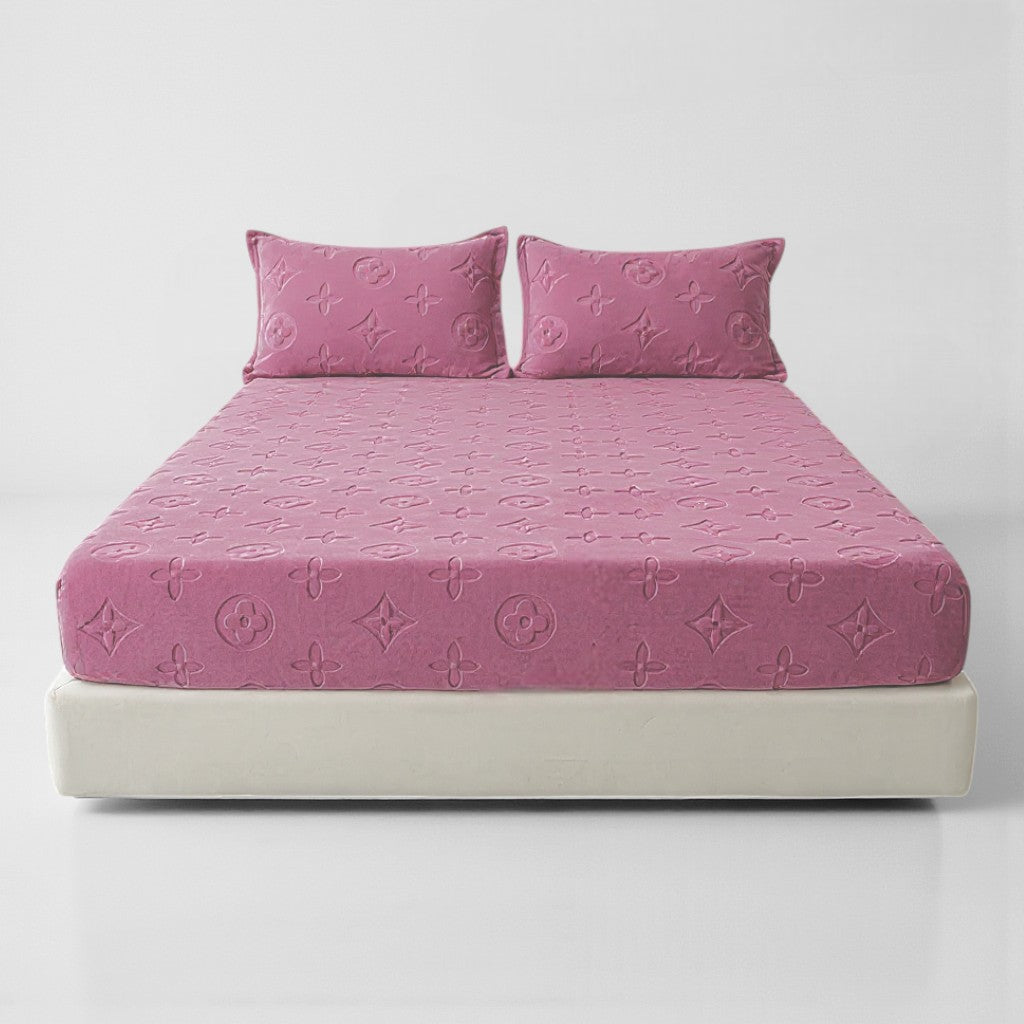 Monogram Luxe Fleece Fitted Sheet