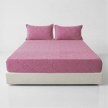 Monogram Luxe Fleece Fitted Sheet