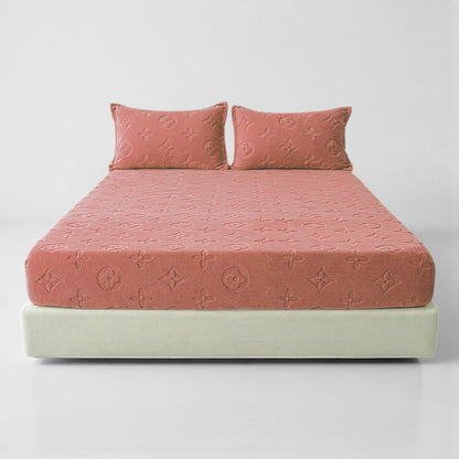 Monogram Luxe Fleece Fitted Sheet