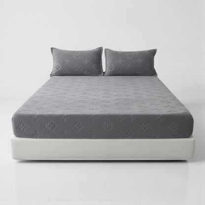 Monogram Luxe Fleece Fitted Sheet